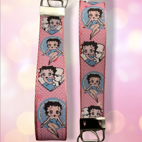 Cute Betty boop theme wristlet, key fob - Picture 2 of 4